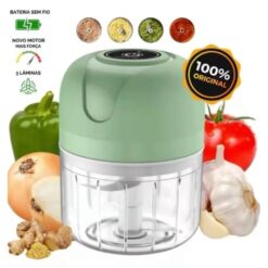 Mini Processador Elétrico de Alimentos Portátil - 250ml Bivolt