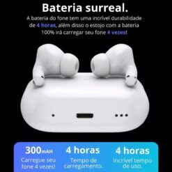 Alternative view of Fone de Ouvido Bluetooth Sem Fio 3ª Geração Pro - Branco