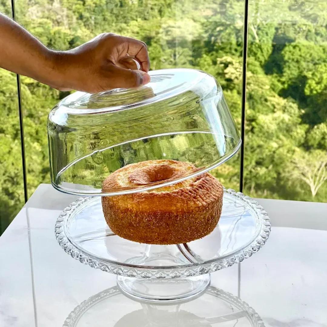 Boleira 6 em 1 em Cristal de Chumbo – Coleção Corações (25,5cm) - Imagem 3